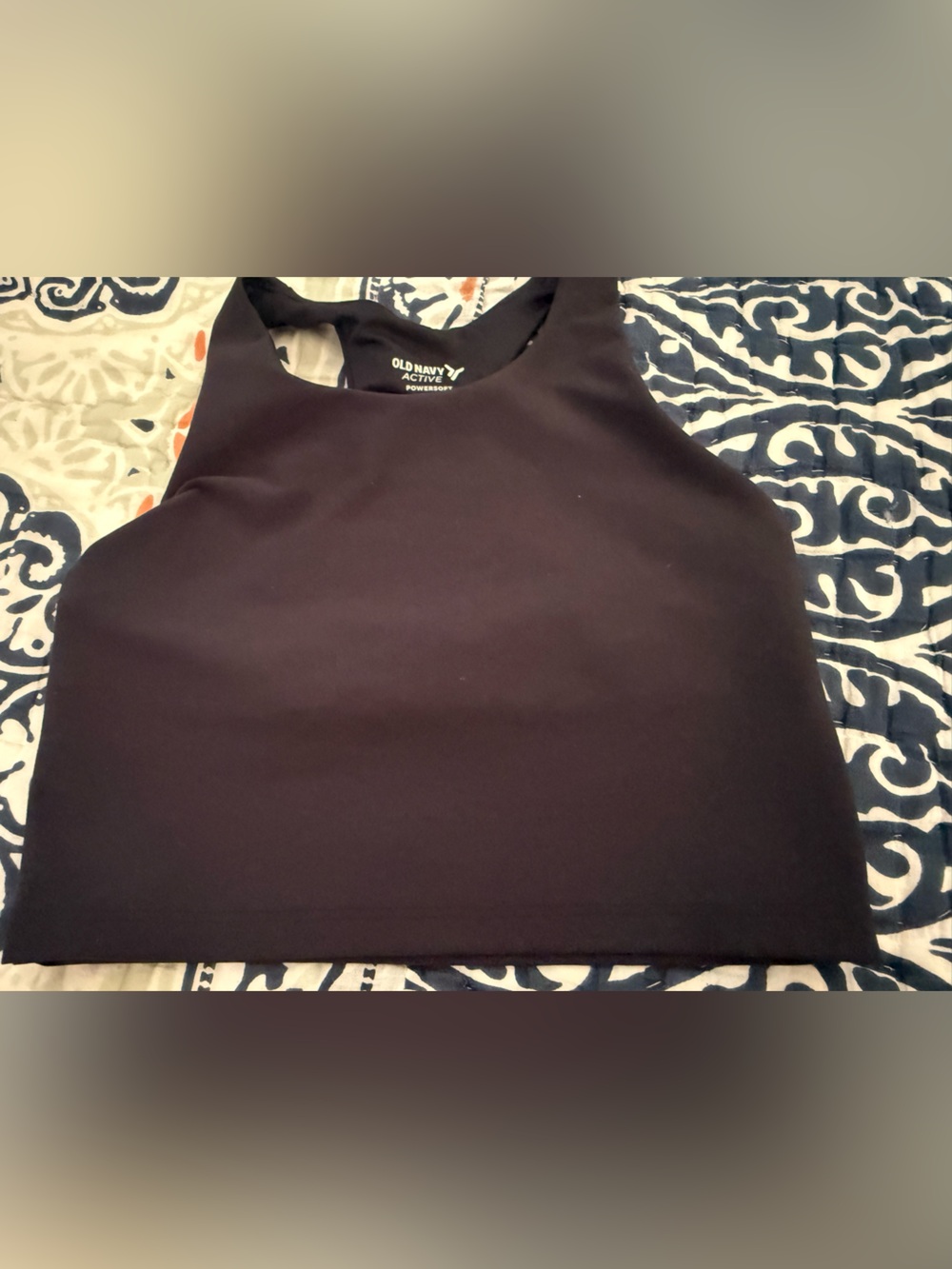 Old Navy Black Racerback Crop Tank.  Girls size 6-7.  EUC.
